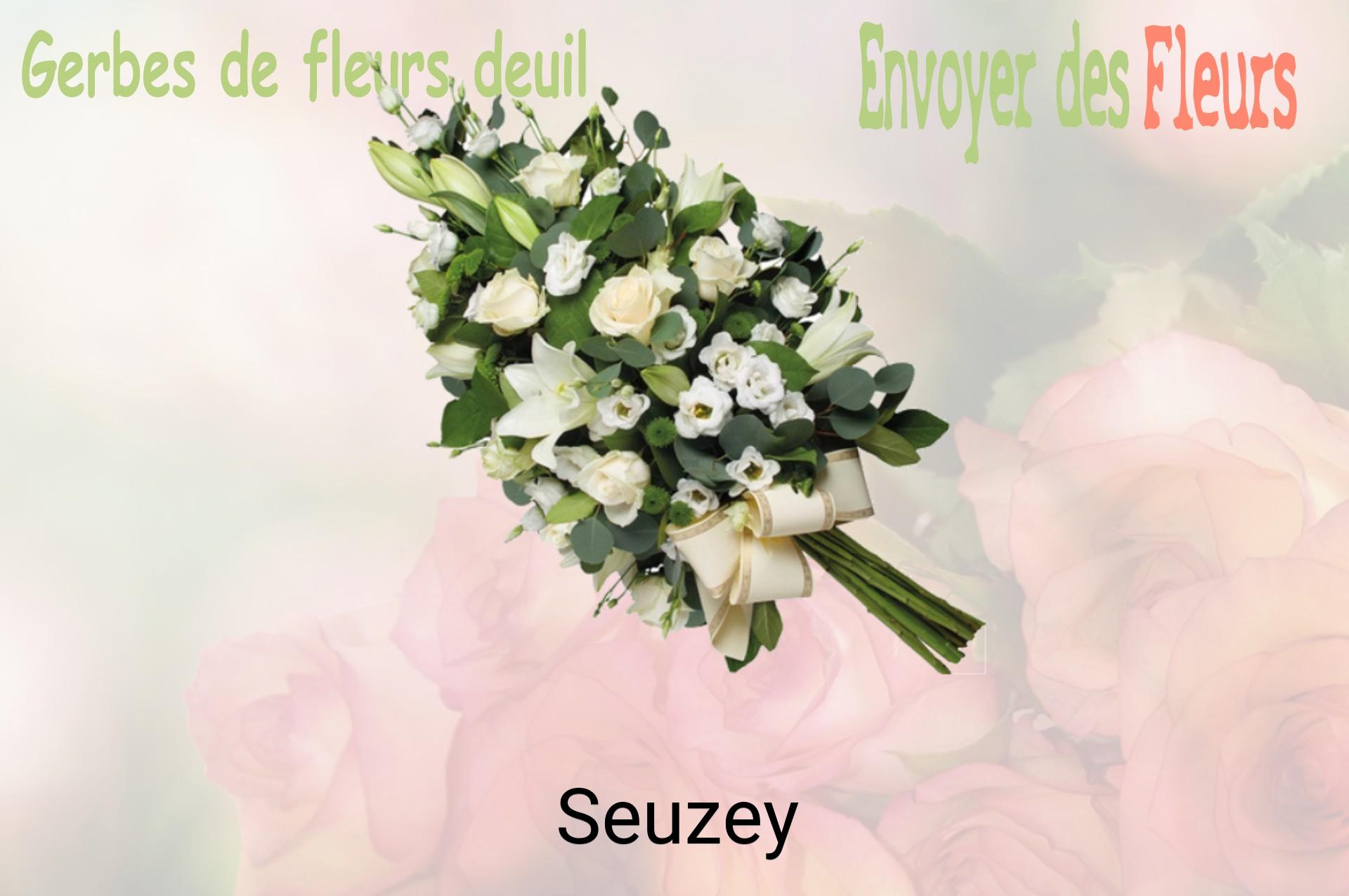 Gerbe de fleurs de deuil livrée à Seuzey
